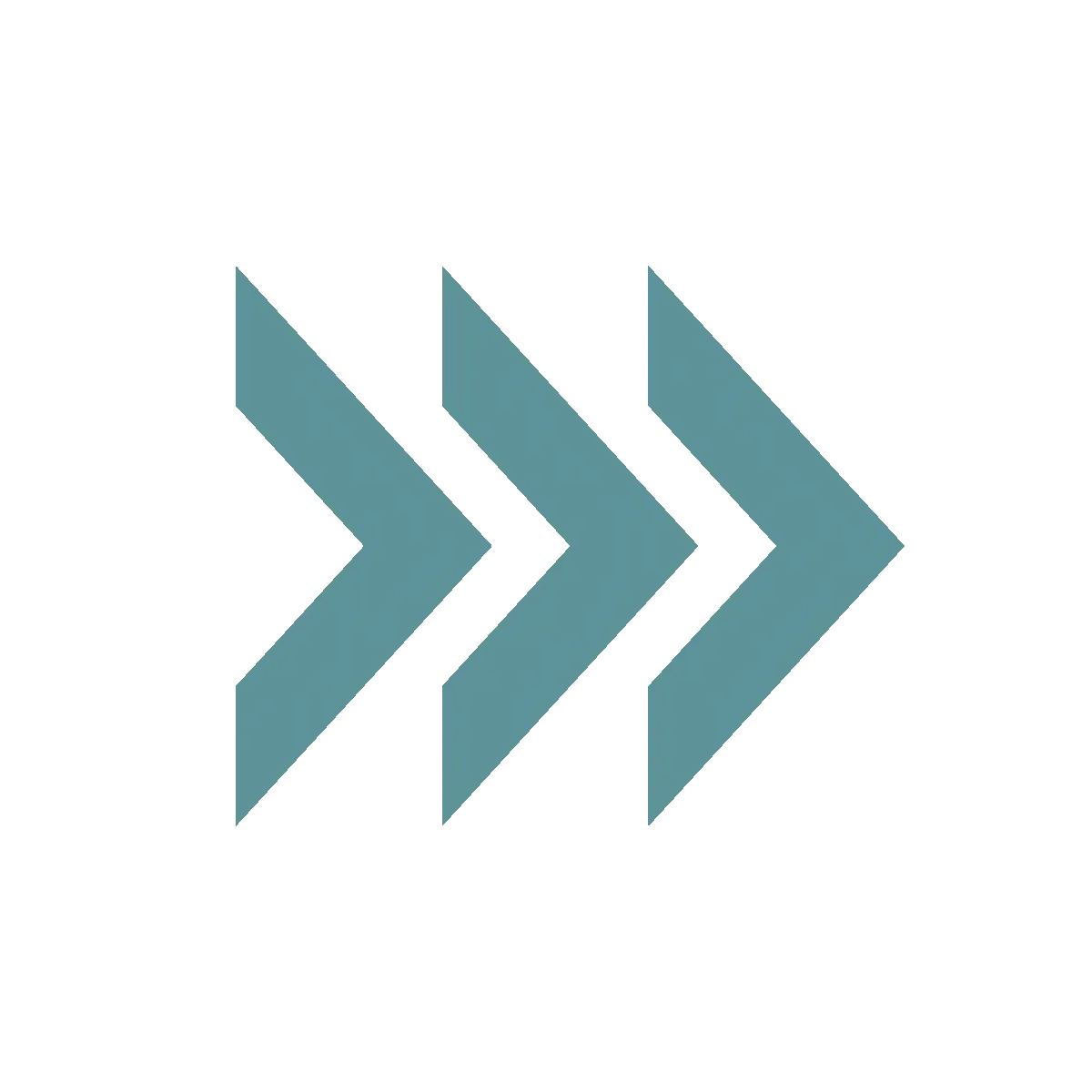 Animated triple-chevron arrows leading from the components to the foundations